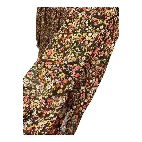 1.STATE Floral Print Long Sleeve Tiered Smock Swing BOHO Bohemian Dress, size M - Picture 3 of 5